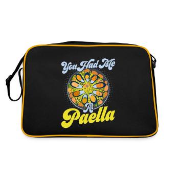 You Had Me At Paella Espana Rice Dish Food - Retro Bag - black/gold - Back