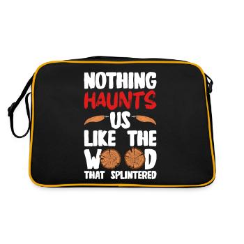 Wood Shining Wood Carving - Retro Bag - black/gold - Back