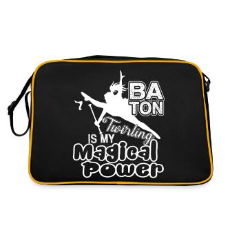 Baton Twirling Baton Twirling Is My Magical Power - Retro Bag - black/gold - Back