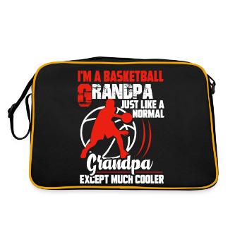 Basketball Basketball Grandpa Is Cooler - Retro Bag - black/gold - Back