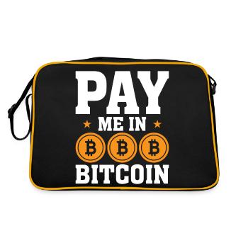 Pay me in Bitcoin - Retro Bag - black/gold - Back