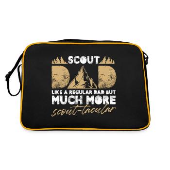 scout dad like a dad scouttacular Design - Retro Tasche - Schwarz/Gold - Hinten