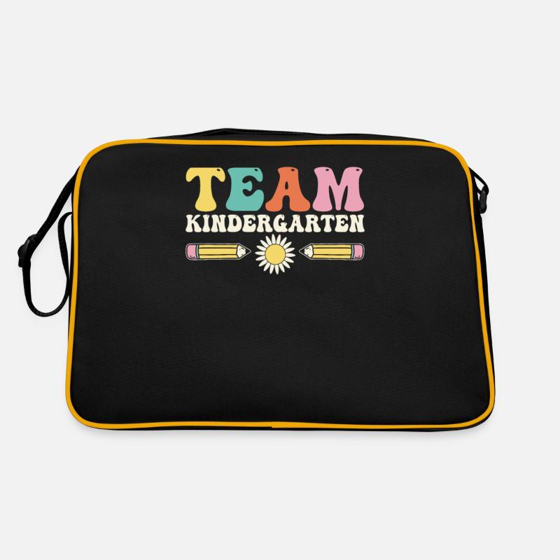 Team Kindergarten Funny 100 Days School Teacher Retro Bag