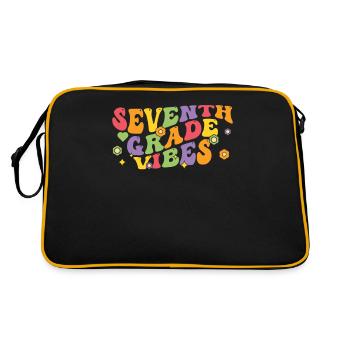 Seventh Grade Vibes 7th Grade Team Retro 100 Day - Retro Bag - black/gold - Back