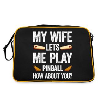 Pinball Machine Pinball Machine - Retro Bag - black/gold - Back