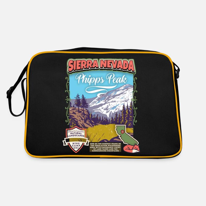 Affiche du Nevada, Phipps Peak, Style rétro californien Sac Retro