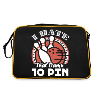 Bowling I Hate That Damn 10 Pin - Retro Bag - black/gold - Back