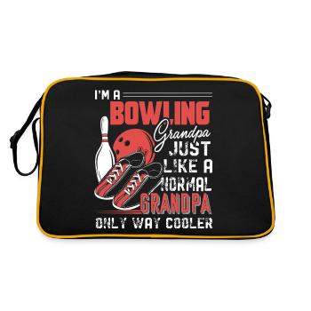 Bowling Bowling Grandpa Is Cooler - Retro Bag - black/gold - Back