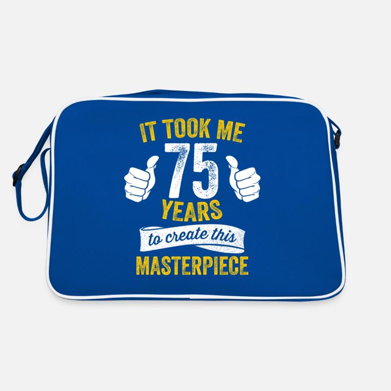 Drôle 75 ans blague 75e anniversaire gag cool jeu de mots Sac Retro