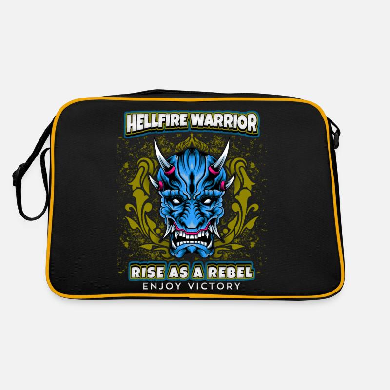 Teufel-Satan, Spruch Hellfire Warrior, Comic-Stil Retro Tasche