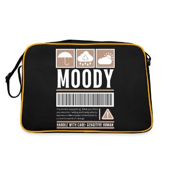 Streetwear Moody, Moody Vintage Fashion Label - Sac Retro - noir/or - Dos
