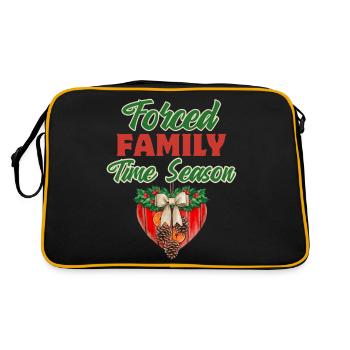 Ironique Dire Fête De Famille Drôle Noël - Sac Retro - noir/or - Dos