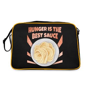 Noodles, Spaghetti, Pasta Funny Saying - Retro Bag - black/gold - Back