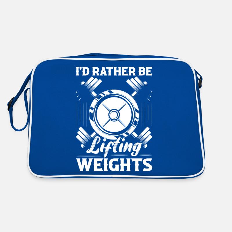 Lifting Weights Workout Training Weight Lifting Retro Tasche
