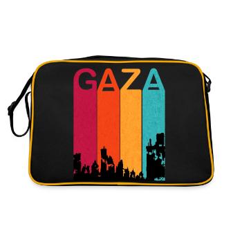 Retro Gaza under attack 2023 - Retro Bag - black/gold - Back