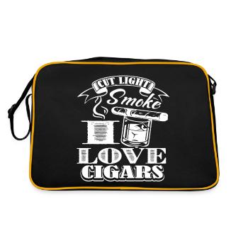 Cigar Smoking Cigar Smoking I Love Cigars - Retro Bag - black/gold - Back