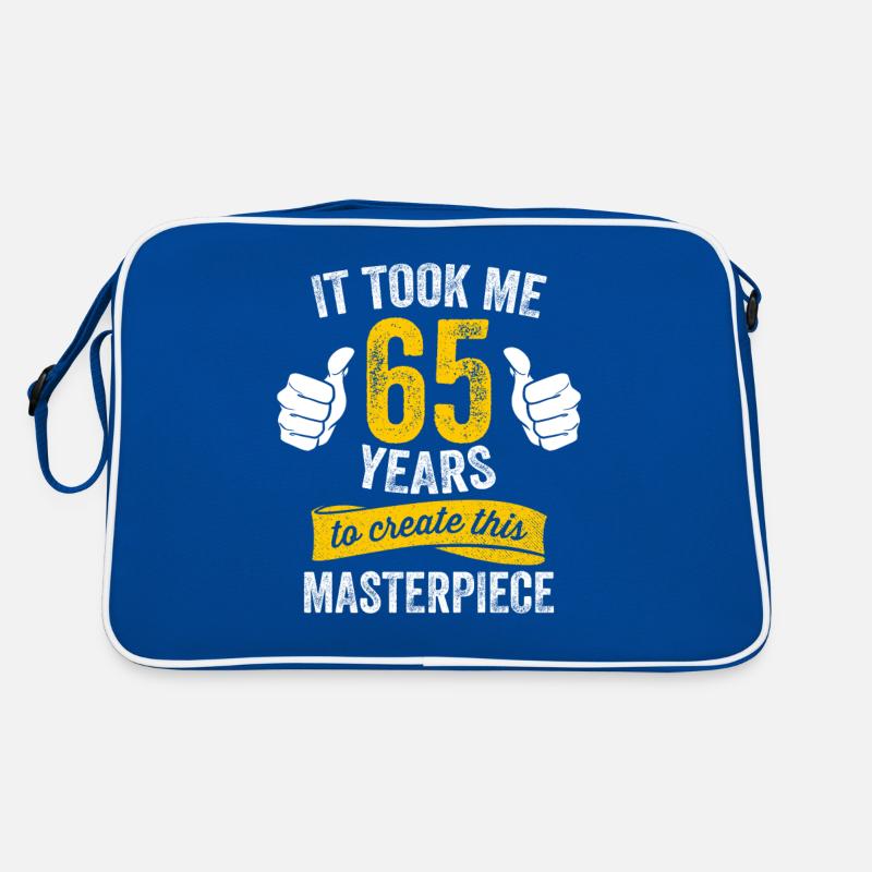 Drôle 65 ans blague 65e anniversaire gag cool jeu de mots Sac Retro
