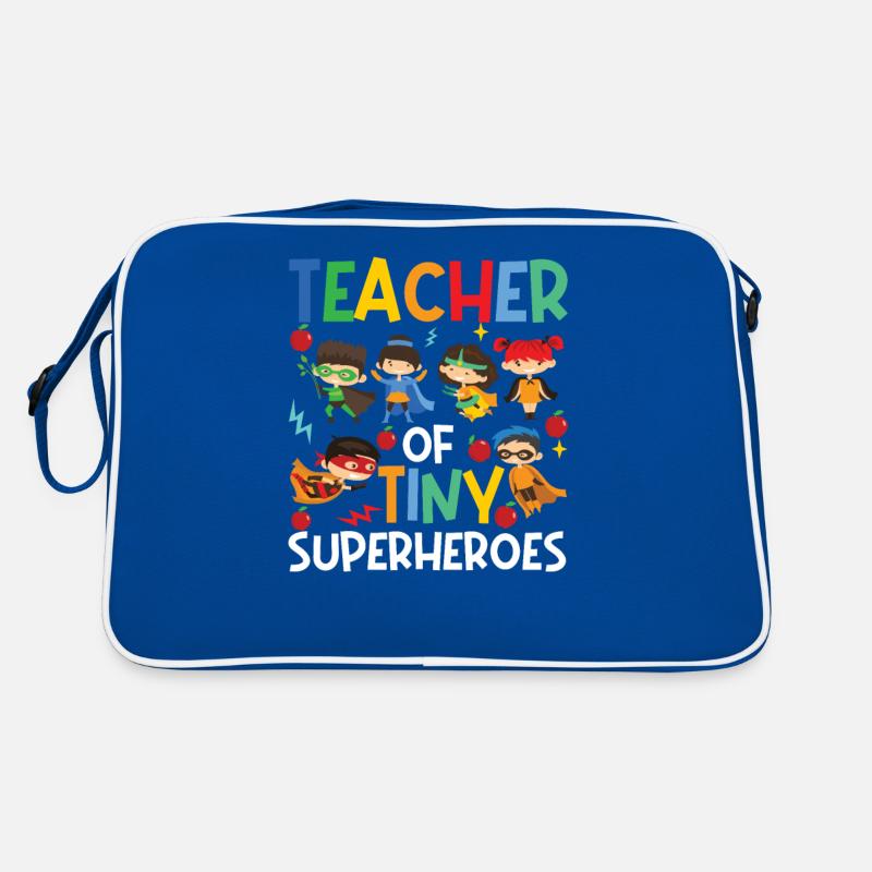 Tiny Superhero Teacher Funny Retro Bag