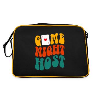 Funny Game Show Host - Trivia Night Family Gaming - Retro Bag - black/gold - Back