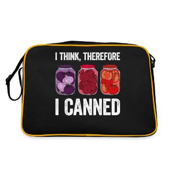 I Think Therefore I Canned - Retro Bag - black/gold - Back