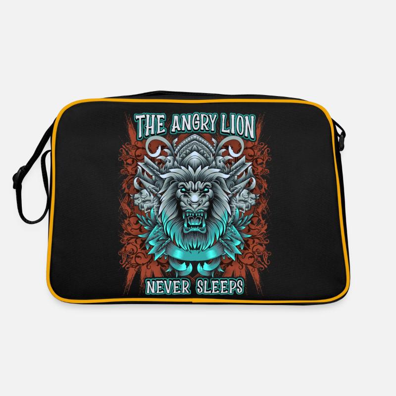 Lion Saying, Mythological Lion, Lion Head Retro Bag