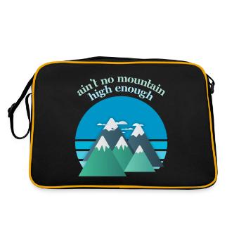 Mountaineers and Mountain Hiking, Mountains Hiking Saying - Retro Bag - black/gold - Back