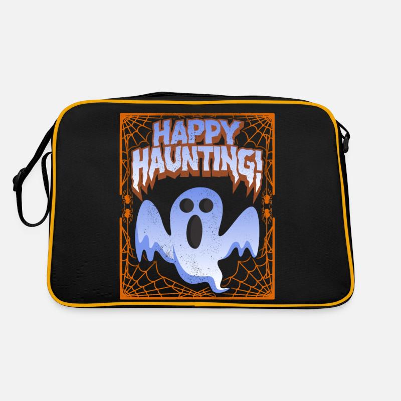 Funny Ghost, Saying with Cobwebs, Spider, Pun Retro Bag
