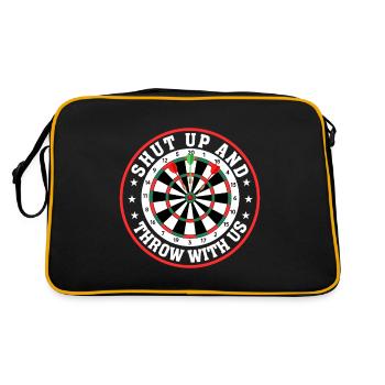 Shut up and throw with us - Retro Bag - black/gold - Back