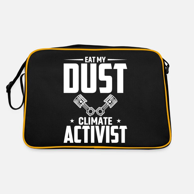 Eat My Dust Klimaaktivist Retro Tasche