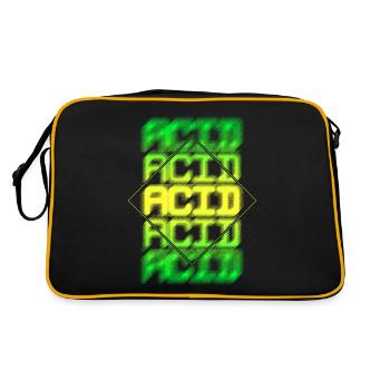 Acid House, Techno, EDM, Party Festival, DJ, Electro - Sac Retro - noir/or - Dos