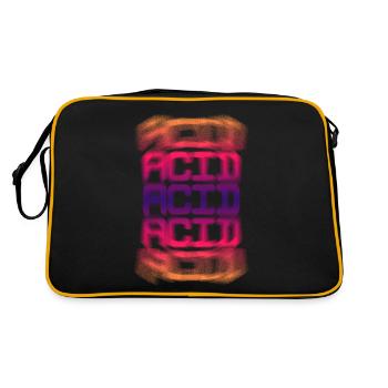 Acid House Techno EDM Party Festival DJ - Sac Retro - noir/or - Dos