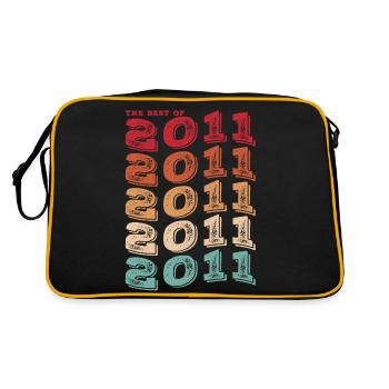 Millésime 2011 cadeaux légende pour 12 ans - 12ème - Sac Retro - noir/or - Dos