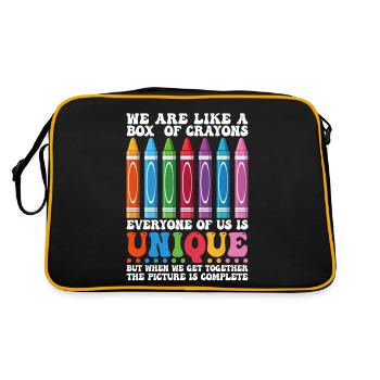 We're like a box of crayons Funnier - Retro Bag - black/gold - Back