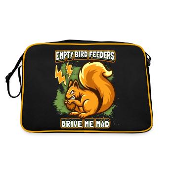 Drôle d’écureuil disant dans un style comique - Sac Retro - noir/or - Dos