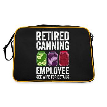 Retired Canning Employee See Wife For Details - Retro Bag - black/gold - Back