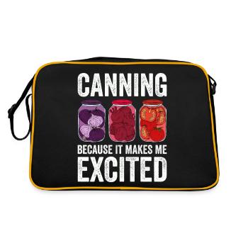 Canning Because It Makes Me Excited - Retro Bag - black/gold - Back
