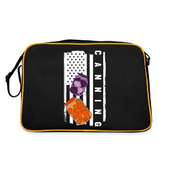 Flag USA Canning - Retro Bag - black/gold - Back