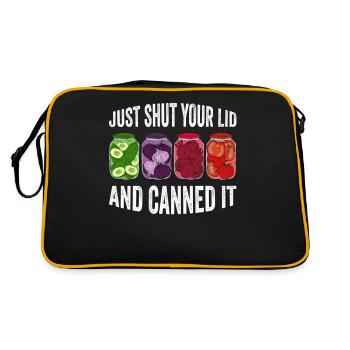 Just Shut Your Lid And Canned It - Retro Bag - black/gold - Back