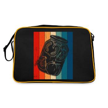 Cornichon Lignes Rétro - Sac Retro - noir/or - Dos