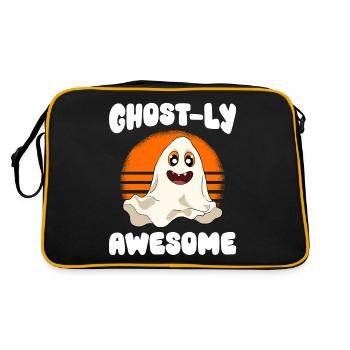 Halloween Pumpkin Halloween Ghost - Retro Bag - black/gold - Back