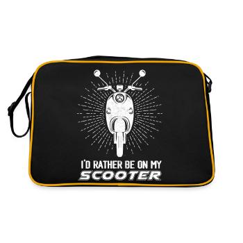 Je préfère être sur mon scooter, ma moto, mon cyclomoteur - Sac Retro - noir/or - Dos