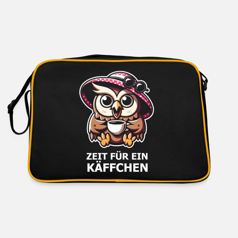 Kaffee Eule Retro Tasche