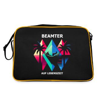 Beamter auf Lebenszeit - Retro Tasche - Schwarz/Gold - Hinten