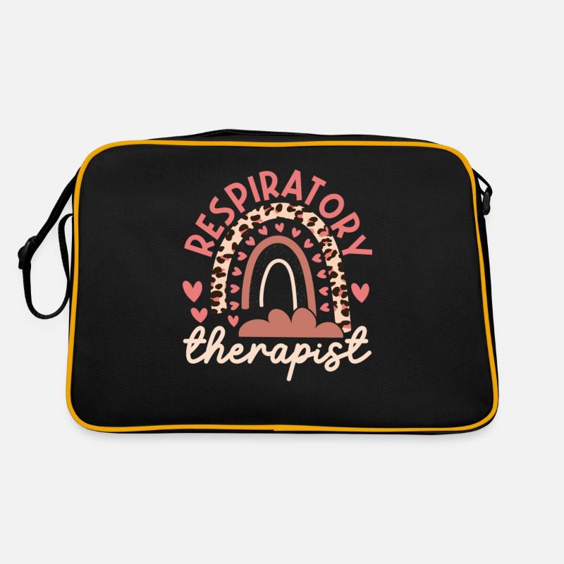 Atmungstherapeut Leopard Rainbow Krankenschwester Retro Tasche