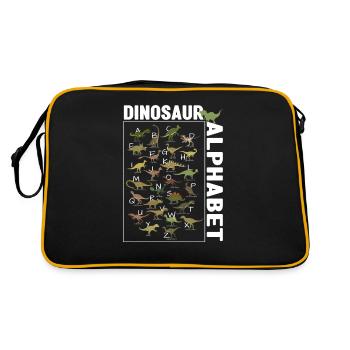 Retour à l’école Types de dinosaures Alphabet - Sac Retro - noir/or - Dos