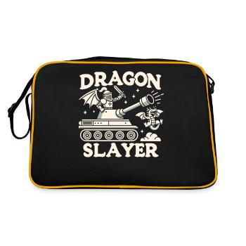 Dragon Slayer Knight Ren Faire LARP, Renaissance - Retro Tasche - Schwarz/Gold - Hinten