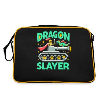 Dragon Slayer Knight Ren Faire LARP, Renaissance - Retro Tasche - Schwarz/Gold - Hinten