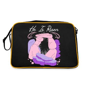 Jesus Christ Resurrection Easter Saying - Retro Bag - black/gold - Back