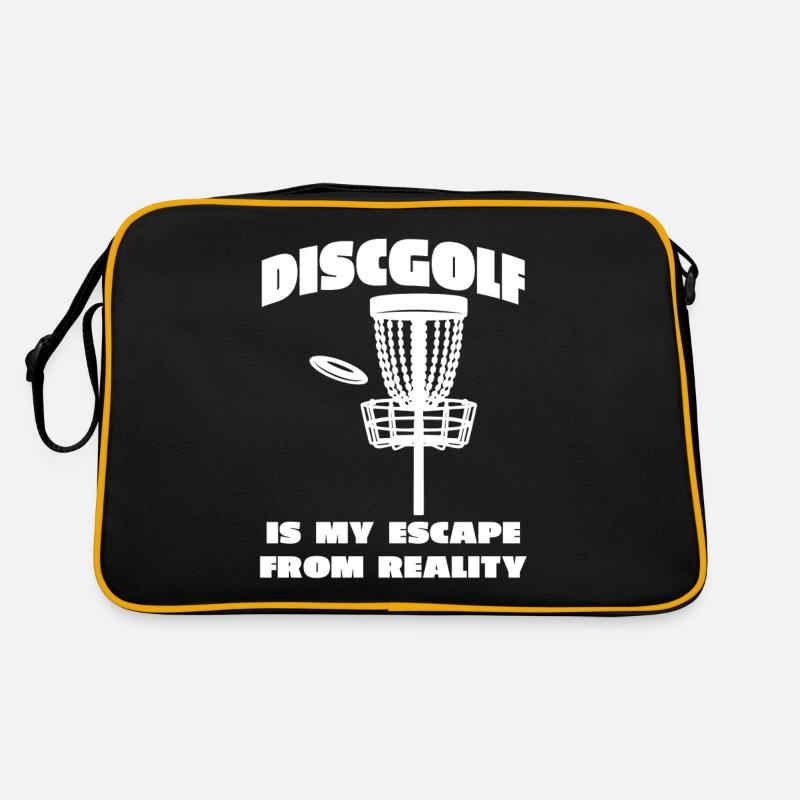 Discgolf Spruch Discgolfer lustige Discgolfspieler Retro Tasche