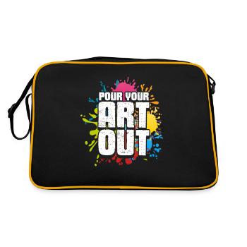 Pour your art out - Retro Bag - black/gold - Back